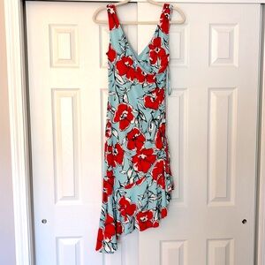 Brand NWT Maggie London baby blue/red floral dress!!